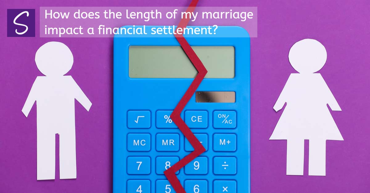 How does the length of my marriage impact a financial settlement