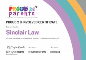 Sinclair Law Solicitors Sponsors Proud 2 b Parents